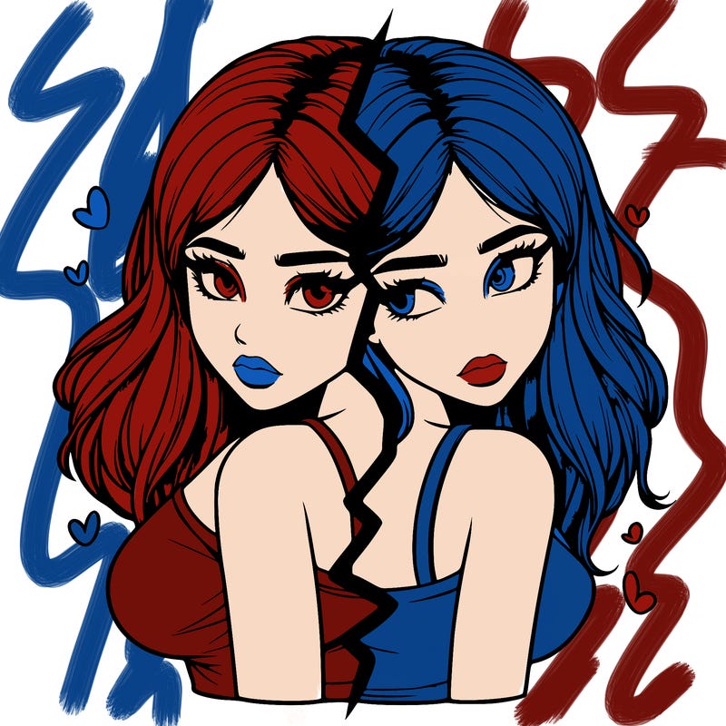 realistic girl split