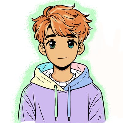 teenager boy with sweatshirt