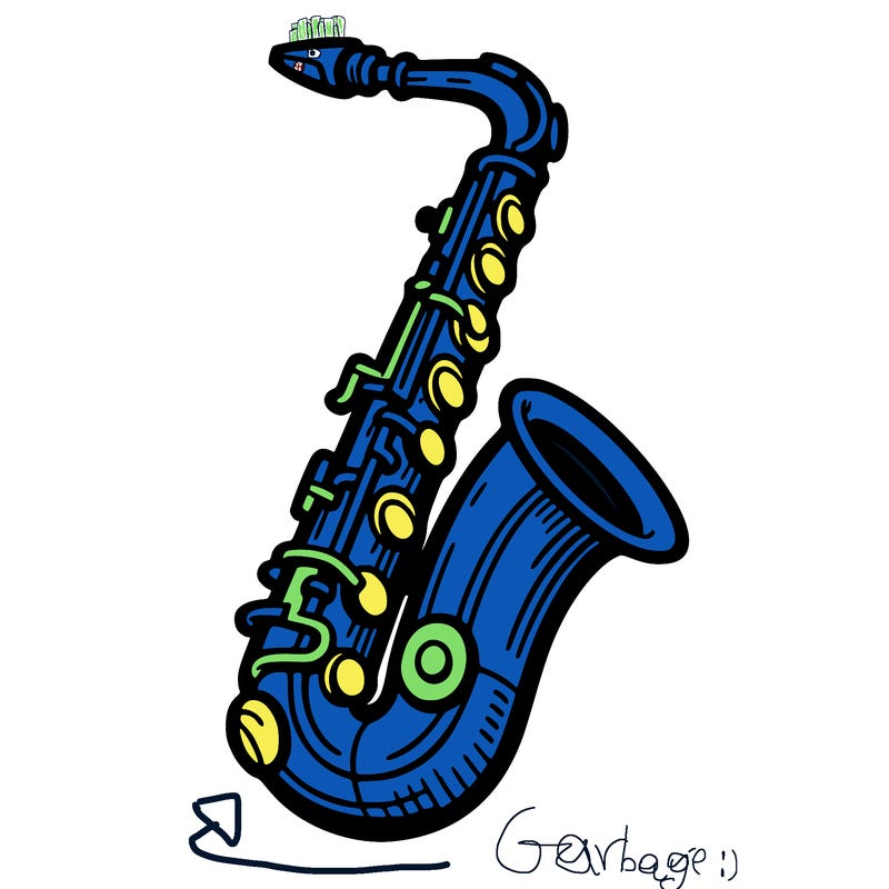 jazz-saxophone out line