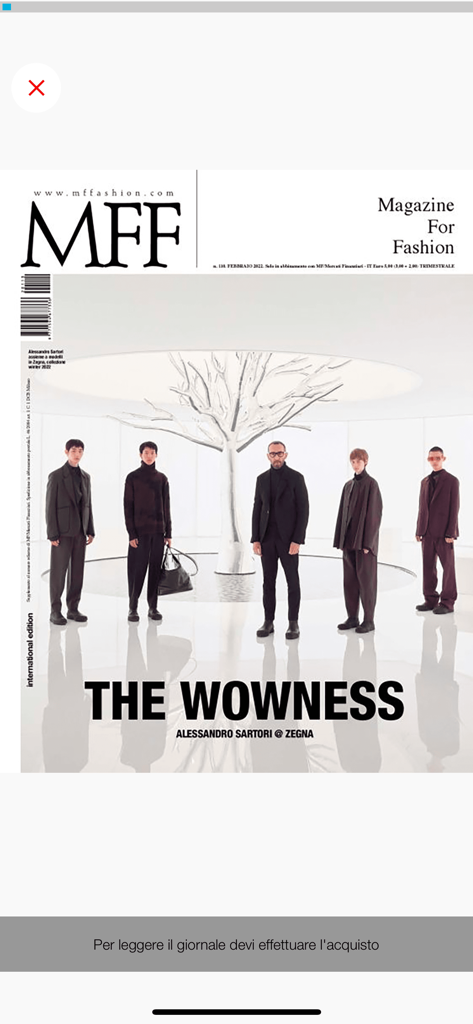 MF Fashion - MFF Magazine For Fashion cover featuring Alessandro Sartori at Zegna