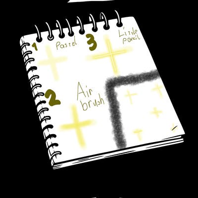 a blank sketch pad