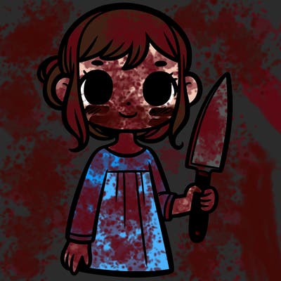 girl with knife