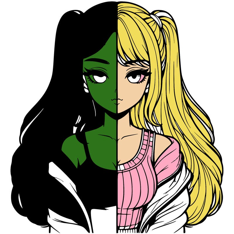 realistic girl split