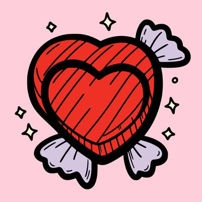 valentine’s day candy heart