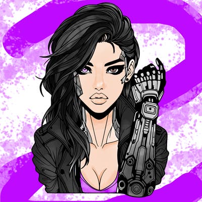 realistic cyberpunk female