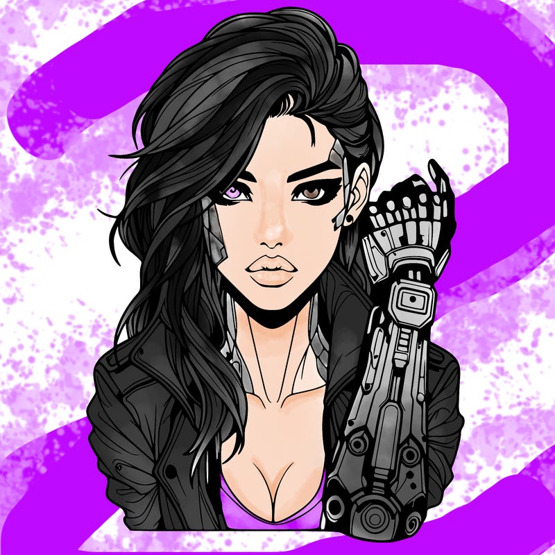 realistic cyberpunk female