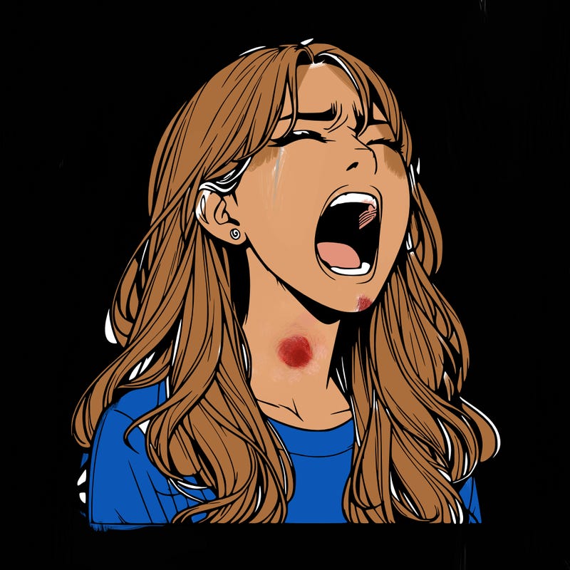screaming realistic, girl