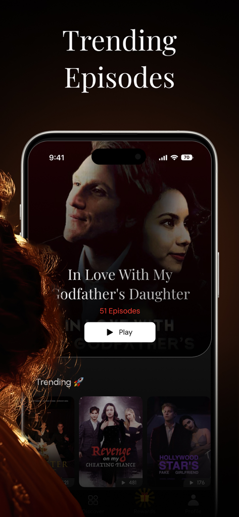 Drama Prime: Short Movies & TV - Episódios de drama curtos em alta na interface do aplicativo móvel Drama Prime