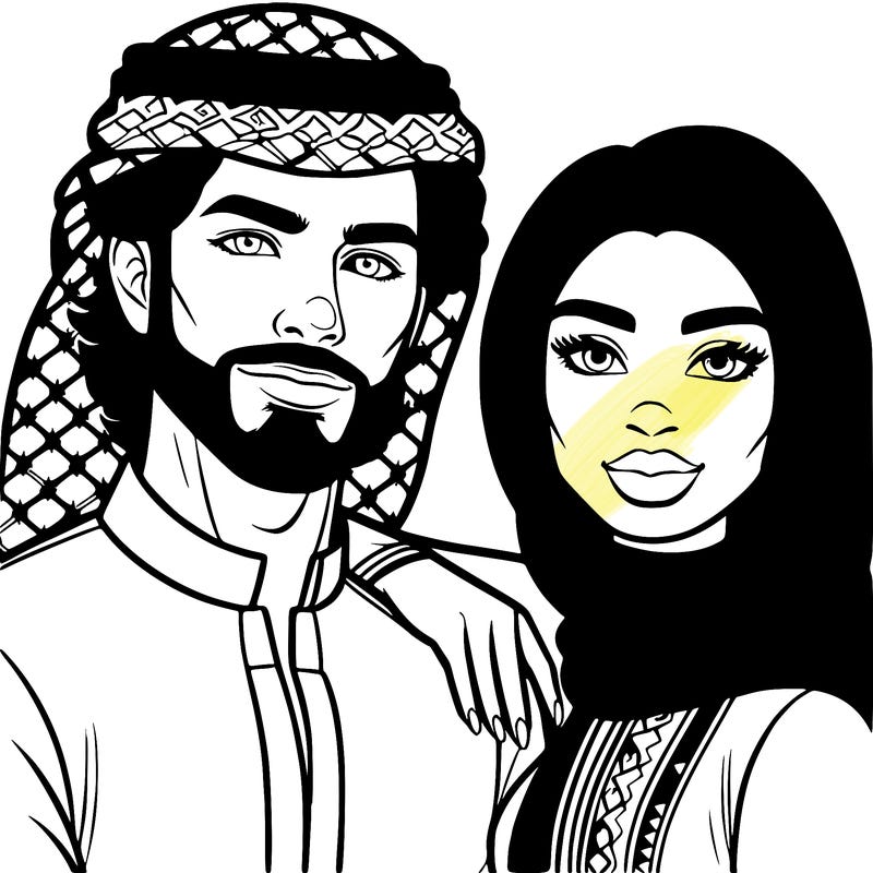 handsome man with a beautiful woman