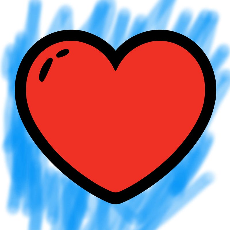 a blank heart
