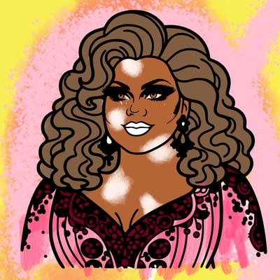 realistic plus size drag queen