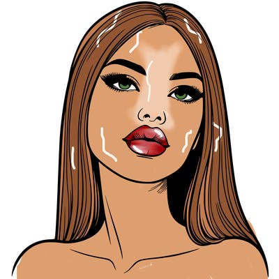 realistic woman with full lips