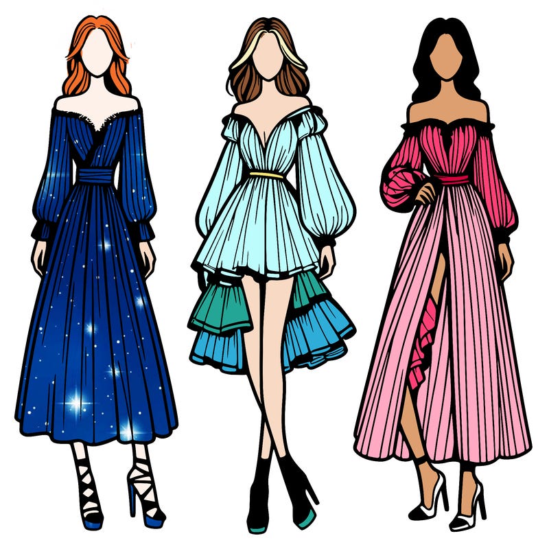 fashion models dresses