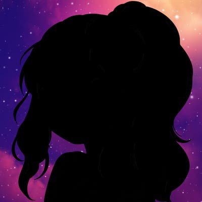 realistic girl with ponytail