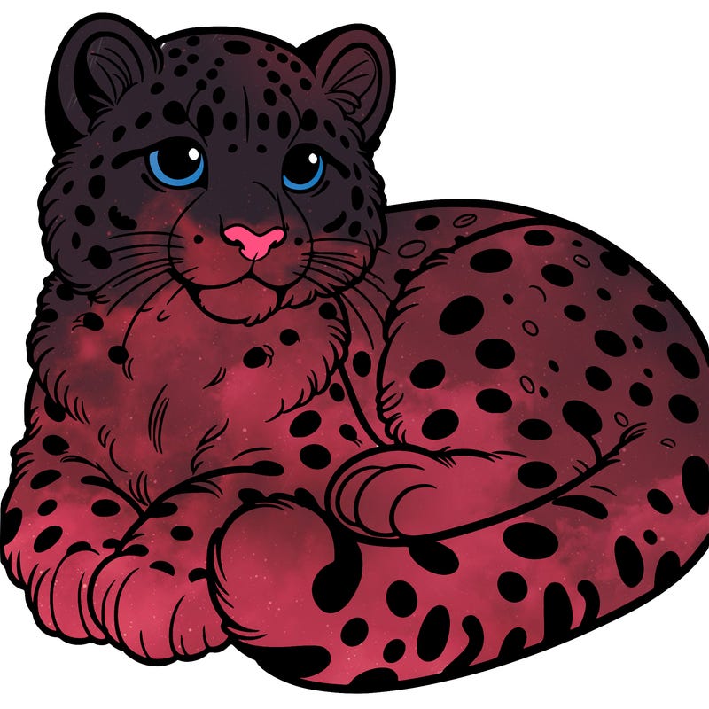 snow leopard out line