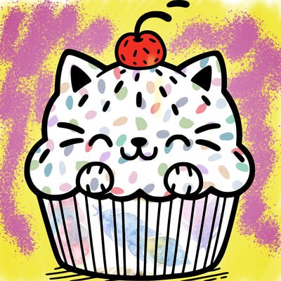 cat cupcake