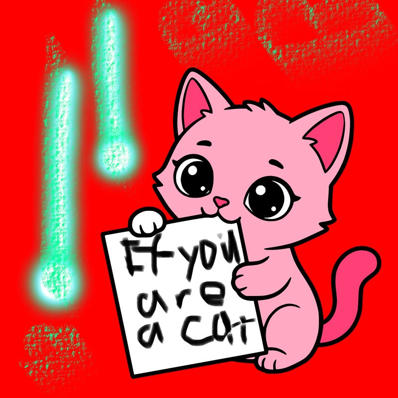 a small cat with a blank sheet of paper in its hand. the cat is sooooooo cute!