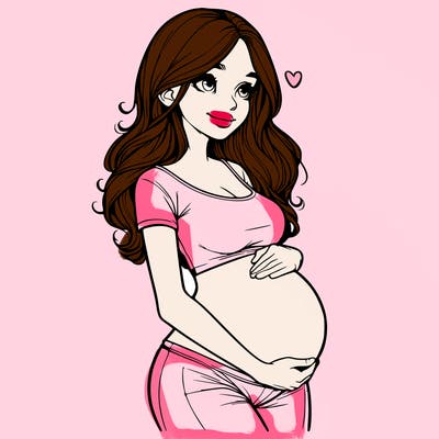 realistic pregnant girl
