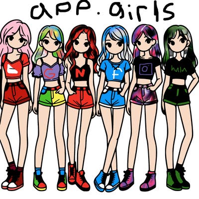 a group of girls wearing crop tops and shorts