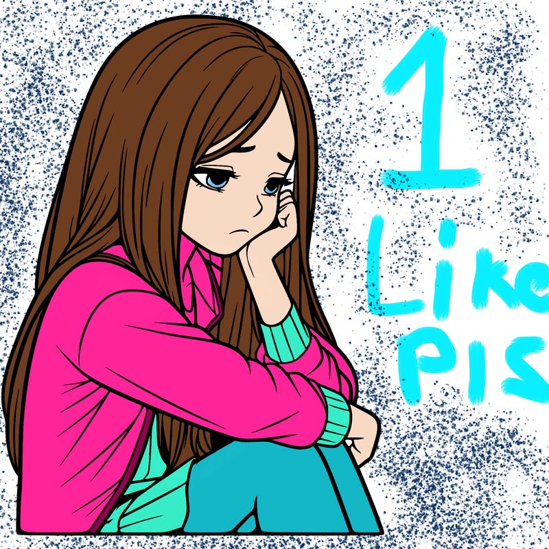 a realistic girl with depression