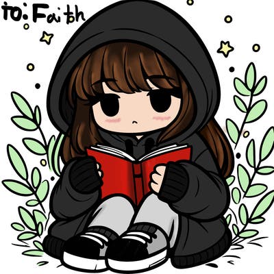 girl in oversized hoodie reading a book