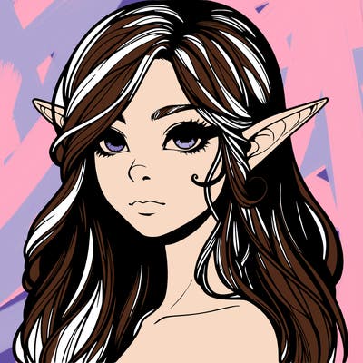 elf girl realistic dark fantasy