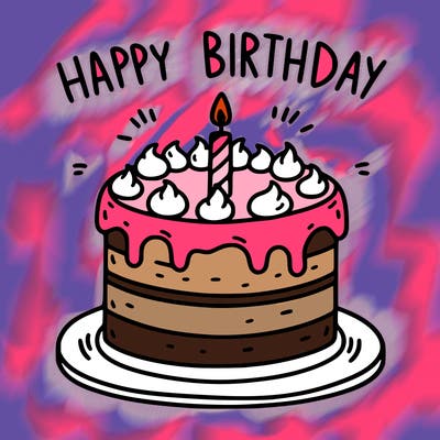 happy birthday simple cake