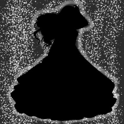 realistic woman with dress flowing in the wind