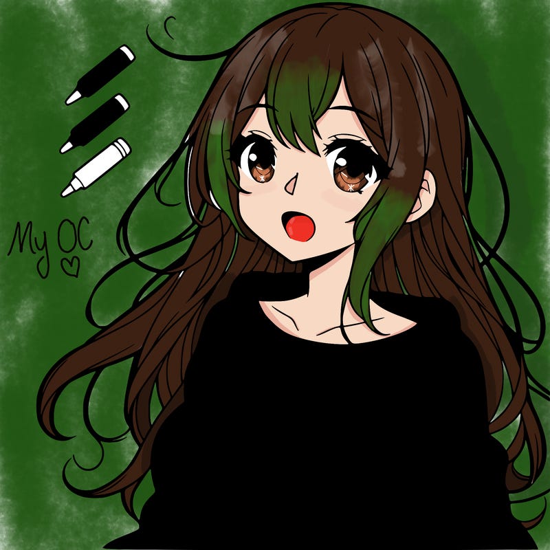 anime girl in black sweater