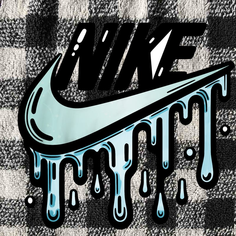 dripping nike logo