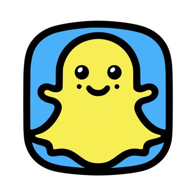 snapchat logo without a face