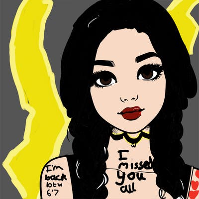 realistic girl with braids