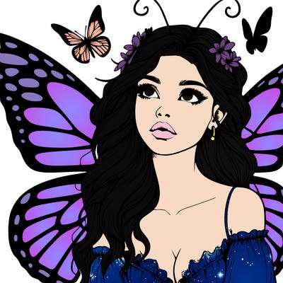 butterfly fairy realistic girl