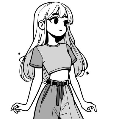 girl in a cute crop top