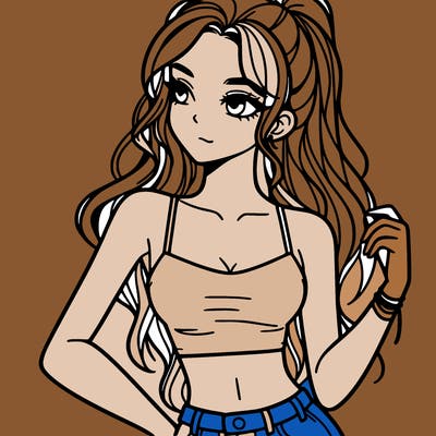 girl in crop top