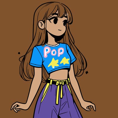 girl in a cute crop top