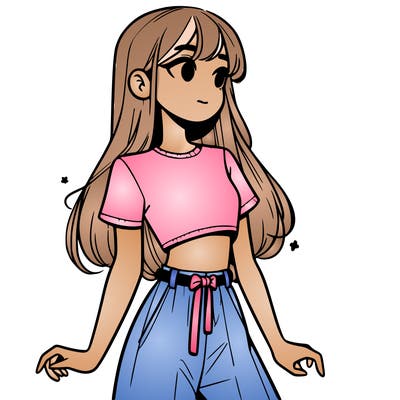 girl in a cute crop top