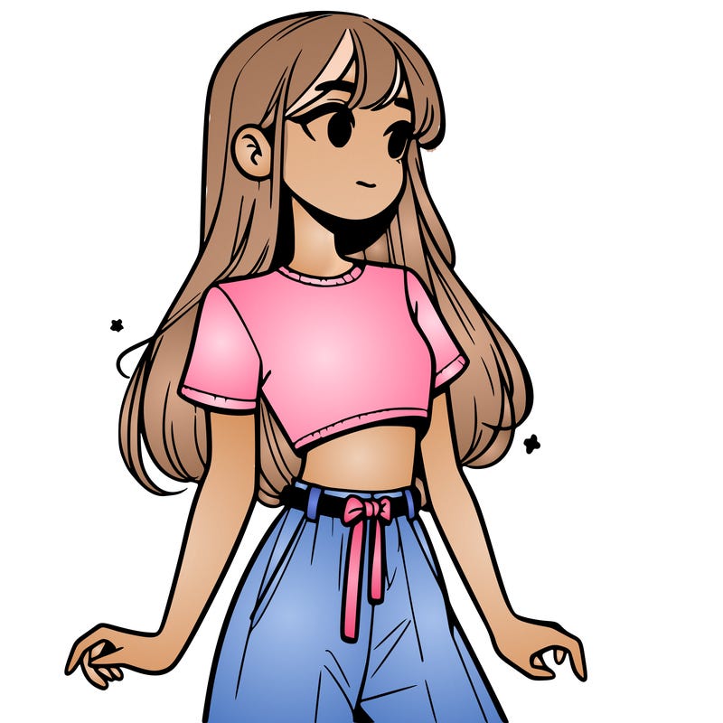 girl in a cute crop top