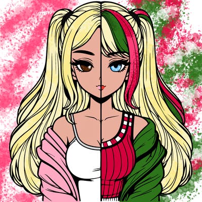 realistic girl split