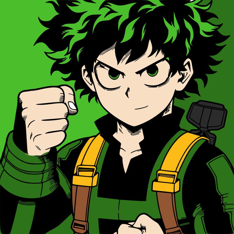 dark deku realistic