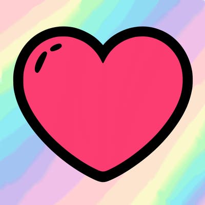 a blank heart