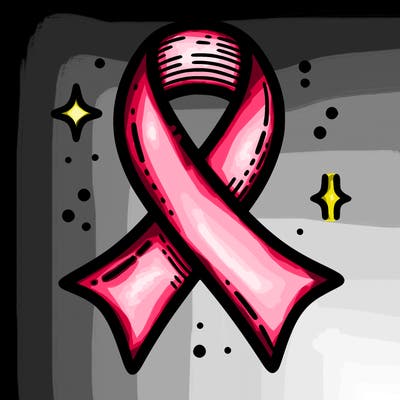 ribbon symbol of national breast cancer awareness month