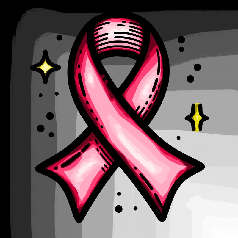 ribbon symbol of national breast cancer awareness month