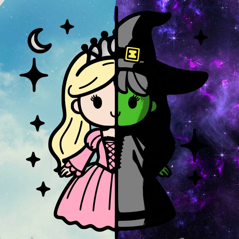 split princess and witch