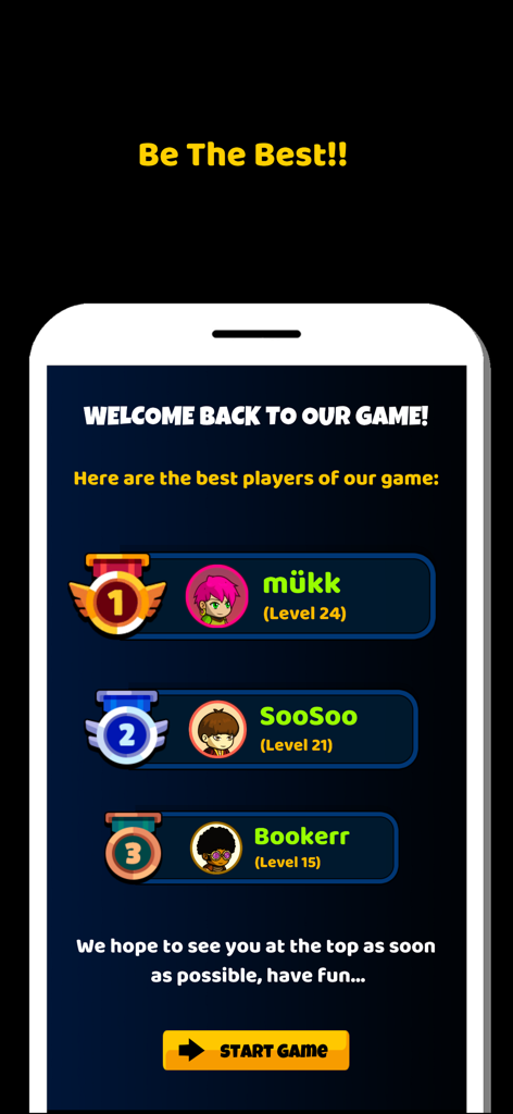 책과 문학 퀴즈 게임의 리더보드 상위 플레이어 순위