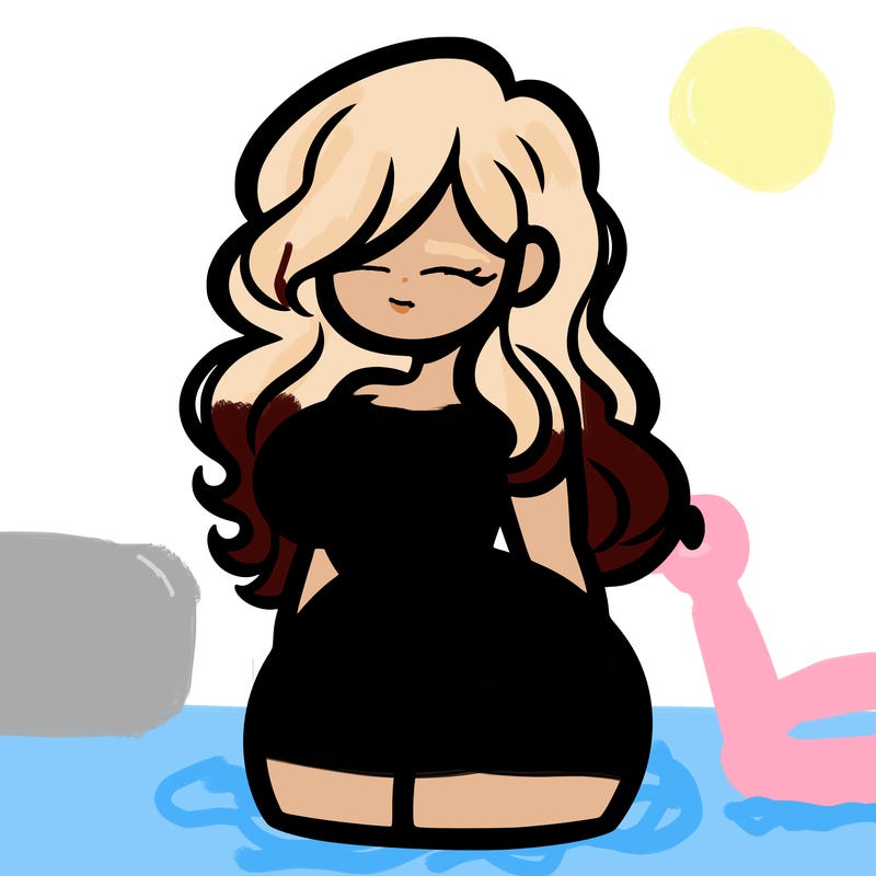 curvy woman with hair