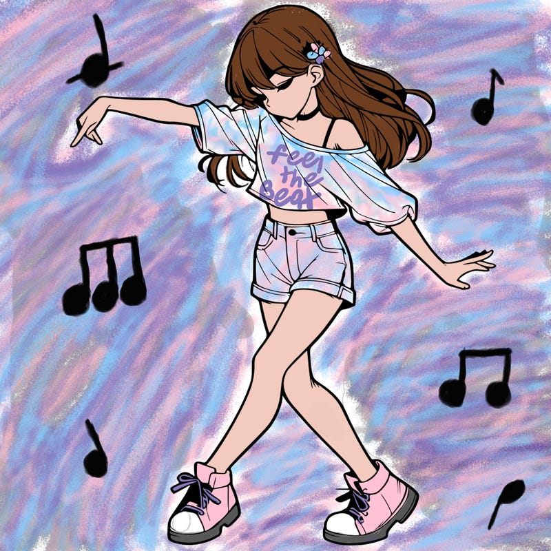 realistic girl danceing