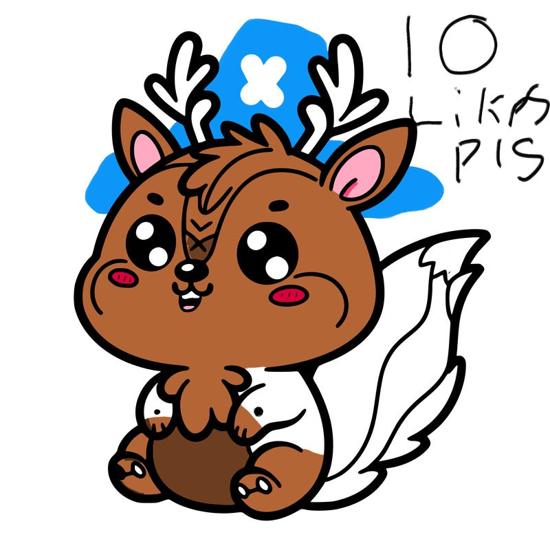 cute raindeer squirrel