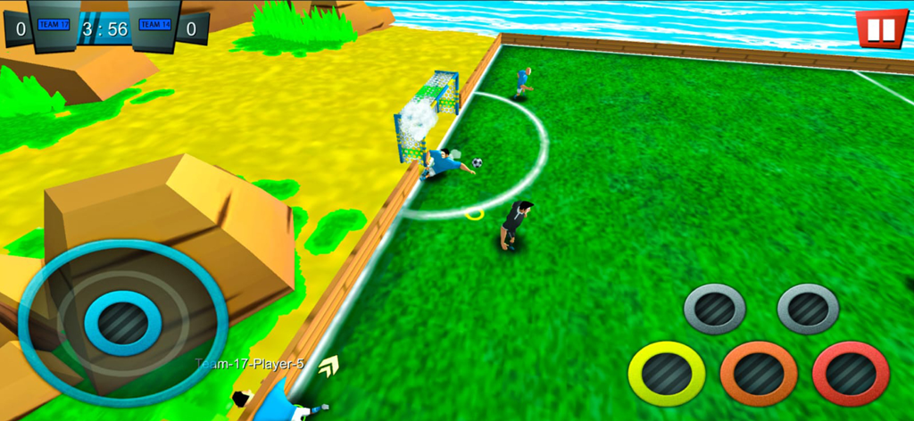 Soccer Stars - Football 2025 - Partido del juego móvil Soccer Stars Football 2025 con gráficos 3D y controles en pantalla