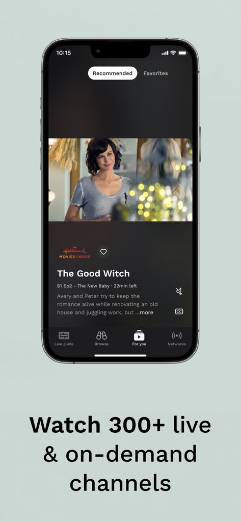Xumo Play: Stream TV & Movies - Interface do aplicativo Xumo Play mostrando streaming de filmes ao vivo e o texto assista mais de 300 canais ao vivo e sob demanda